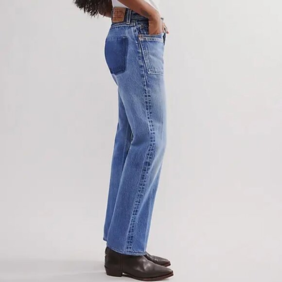 079 Free People x TRICIA FIX  sailor jeans NWT Size Medium - Picture 1 of 8